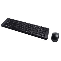Logitech Wireless Combo MK220 tastiera Mouse incluso RF Wireless QWERTY US International Nero