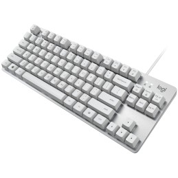 Logitech K835 TKL Mechanical Keyboard tastiera USB Nordic Bianco, Argento
