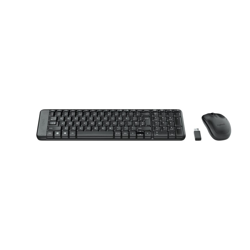 Logitech Wireless Combo MK220 tastiera Mouse incluso RF Wireless QWERTY Greco Nero