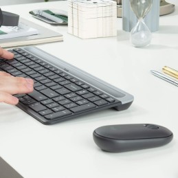 Logitech MK470 tastiera Mouse incluso RF Wireless QWERTZ Svizzere Grafite