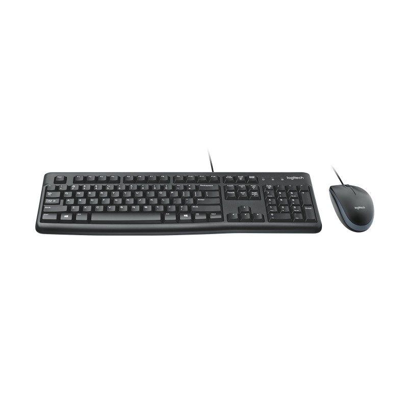 Logitech Desktop MK120 tastiera Mouse incluso USB QWERTY Inglese Nero