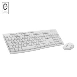 Logitech MK295 Silent Wireless Combo tastiera Mouse incluso RF Wireless QWERTY Inglese Bianco