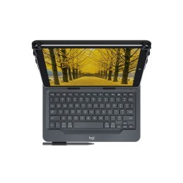 Logitech Universal Folio with integrated keyboard for 9-10 inch tablets Nero Bluetooth QWERTZ Tedesco