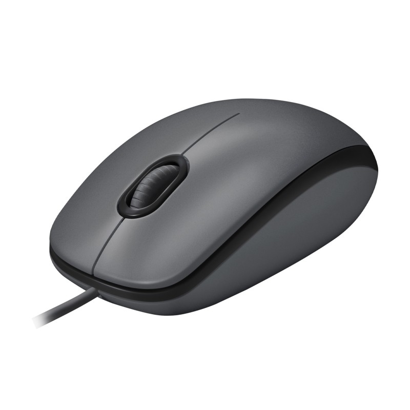 Logitech M100 Mouse USB con Cavo, 3 Pulsanti, Tracciamento Ottico 1000 DPI,  Ambidestro, Compatibile con PC