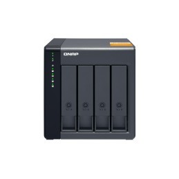 QNAP TL-D400S contenitore di unità di archiviazione Box esterno HDD SSD Nero, Grigio 2.5 3.5"