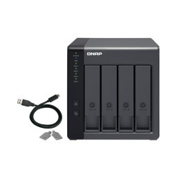 QNAP TR-004 contenitore di unità di archiviazione Box esterno HDD SSD Nero 2.5 3.5"