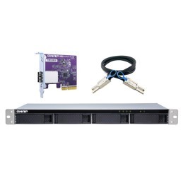 QNAP TL-R400S contenitore di unità di archiviazione Box esterno HDD SSD Nero, Grigio 2.5 3.5"