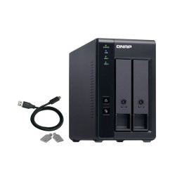 QNAP TR-002 contenitore di unità di archiviazione Box esterno HDD SSD Nero 2.5 3.5"