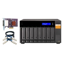 QNAP TL-D800S contenitore di unità di archiviazione Box esterno HDD SSD Nero, Grigio 2.5 3.5"