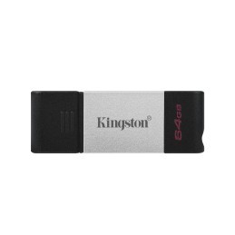 Kingston Technology DataTraveler 80 unità flash USB 64 GB USB tipo-C 3.2 Gen 1 (3.1 Gen 1) Nero, Argento