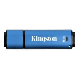 Kingston Technology DataTraveler Vault Privacy 3.0 unità flash USB 8 GB USB tipo A 3.2 Gen 1 (3.1 Gen 1) Nero, Blu