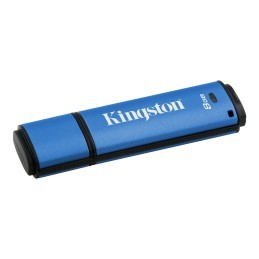 Kingston Technology DataTraveler Vault Privacy 3.0 unità flash USB 8 GB USB tipo A 3.2 Gen 1 (3.1 Gen 1) Nero, Blu