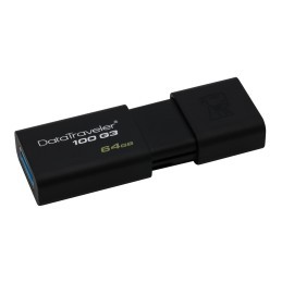 Kingston Technology DataTraveler 100 G3 unità flash USB 64 GB USB tipo A 3.2 Gen 1 (3.1 Gen 1) Nero