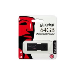 Kingston Technology DataTraveler 100 G3 unità flash USB 64 GB USB tipo A 3.2 Gen 1 (3.1 Gen 1) Nero