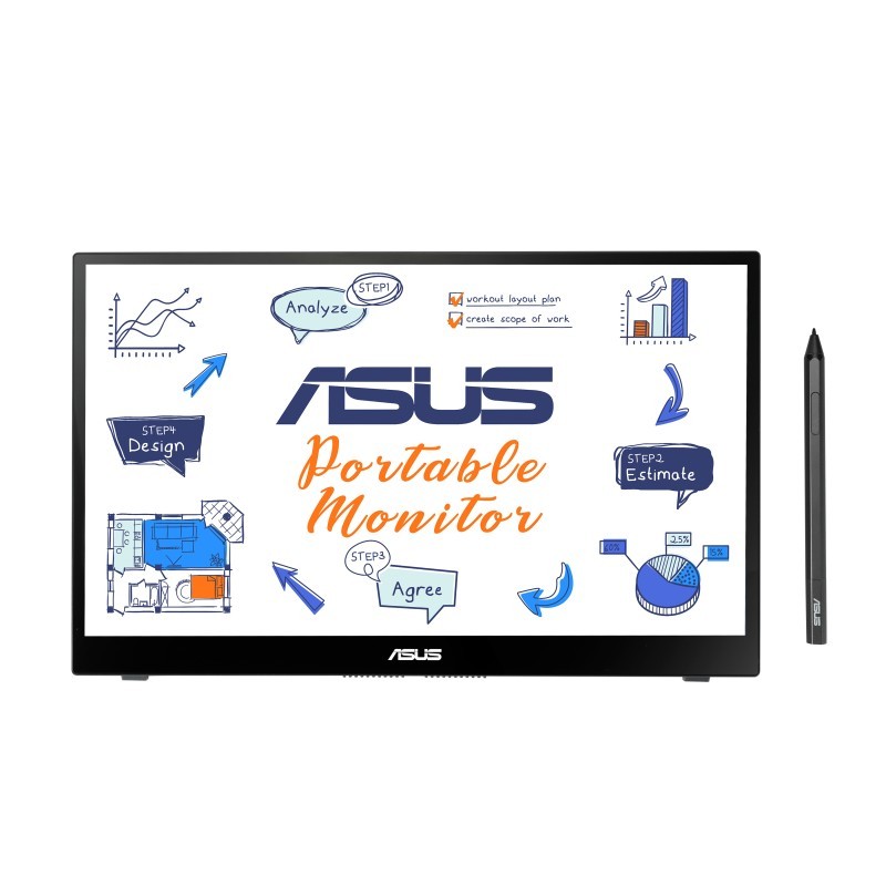 ASUS MB14AHD Monitor PC 35,6 cm (14") 1920 x 1080 Pixel Full HD LCD Touch screen Nero