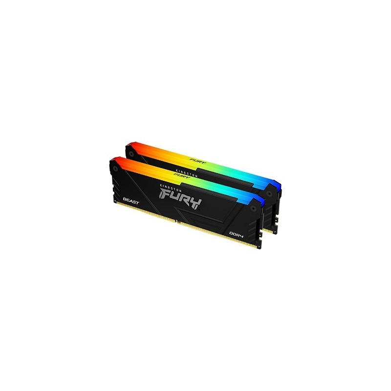 Kingston Technology FURY 32GB 3733MT s DDR4 CL19 DIMM (Kit da 2) 1Gx8 Beast RGB