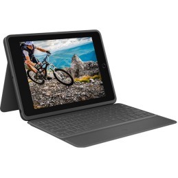 Logitech Rugged Folio QWERTY Danese, Finlandese, Norvegese, Svedese Smart Connector Grafite