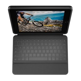 Logitech Rugged Folio QWERTY Danese, Finlandese, Norvegese, Svedese Smart Connector Grafite